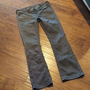 Affliction Jade Bootcut Embellished Rhinestone Grey Coal Y2k Black Jeans 30